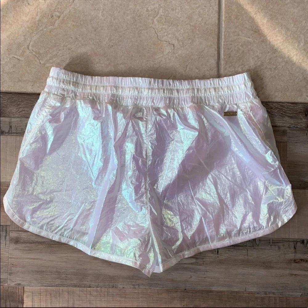 ALALA Etoile Iridescent Opal High Rise Running Athletic Shorts NEW Small - Picture 6 of 7